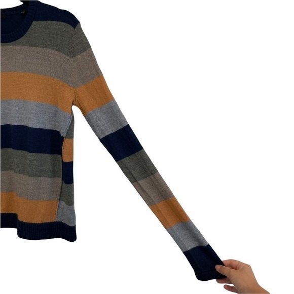 ATM Merino Wool Striped Multicolor Sweater S - Picture 4 of 12